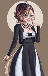 Halfbody, full colour