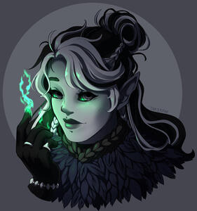 Bust, full colour